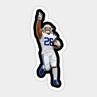 Jonathan Taylor Scooring Touchdown Sticker